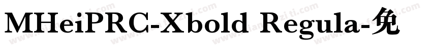MHeiPRC-Xbold Regula字体转换